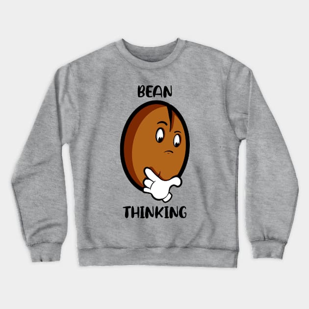 Bean Thinking Crewneck Sweatshirt by Art by Nabes